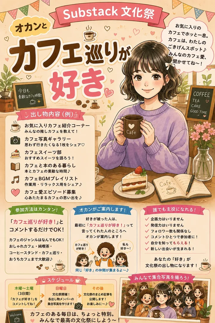 カフェ巡りが好き
