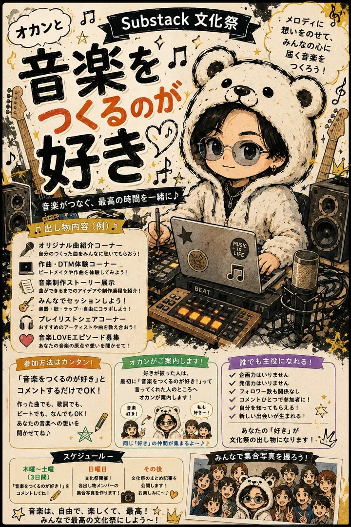 音楽をつくるのが好き