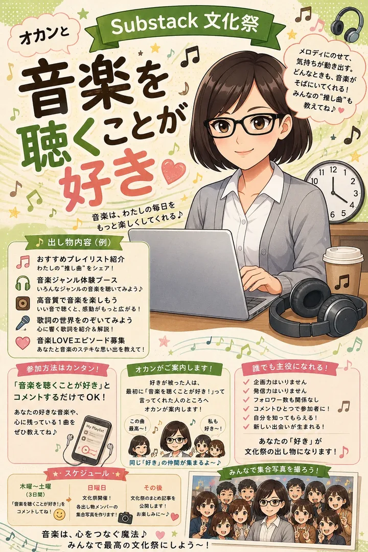 音楽を聴くことが好き