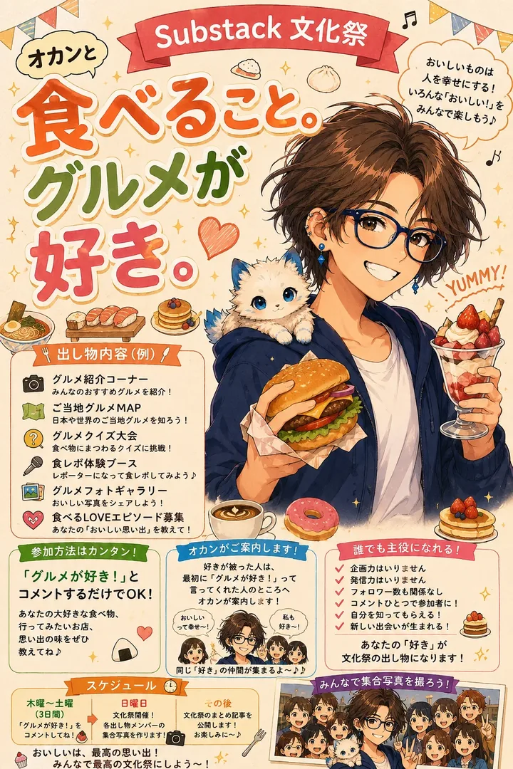 食べること。グルメが好き。