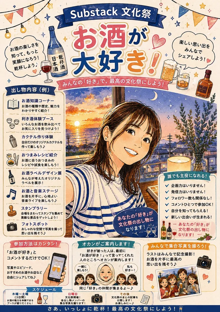 お酒が大好き！